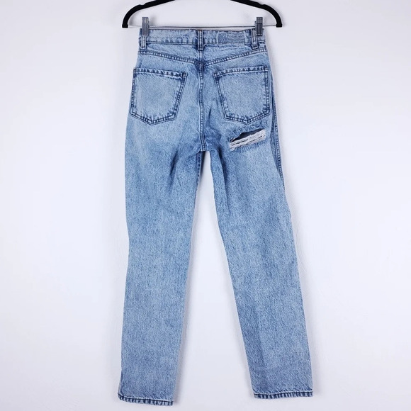 Revice Ex-Boyfriend/B-Boy Jeans Light Wash High Rise Distressed Button F… - Picture 2 of 8